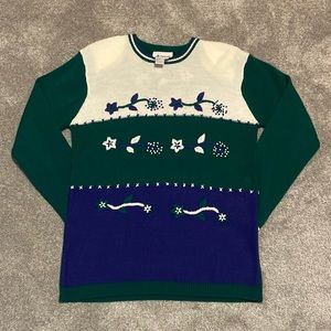 Embroiled “grandma” Sweater